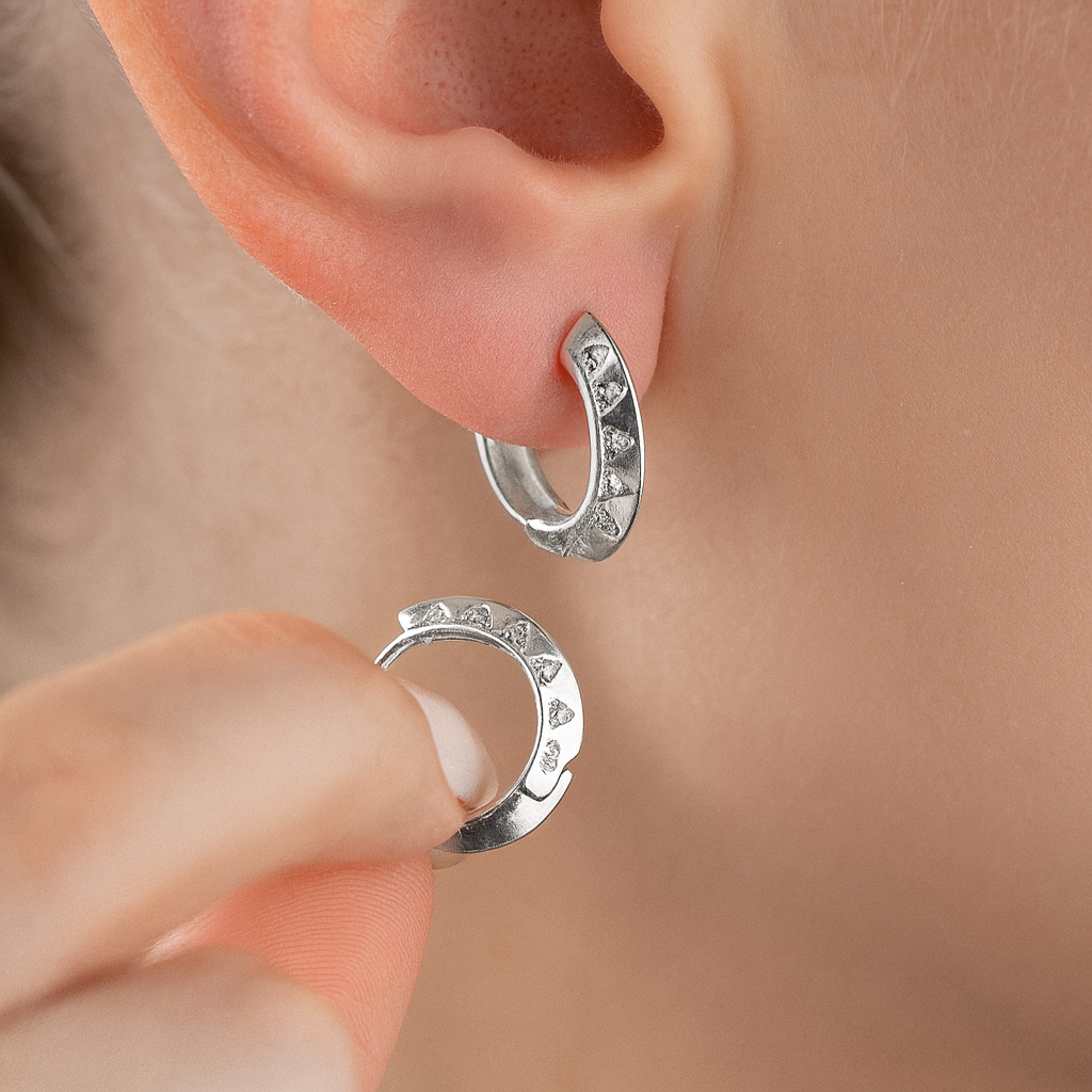 925 Sterling Silver Stone Ring Earrings