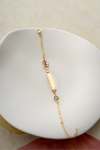 925 Ayar Gümüş İsimli Araba Figürlü Çocuk Bileklik