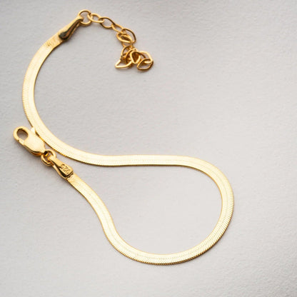 İtalyan Yassı Zincir Gümüş Bileklik