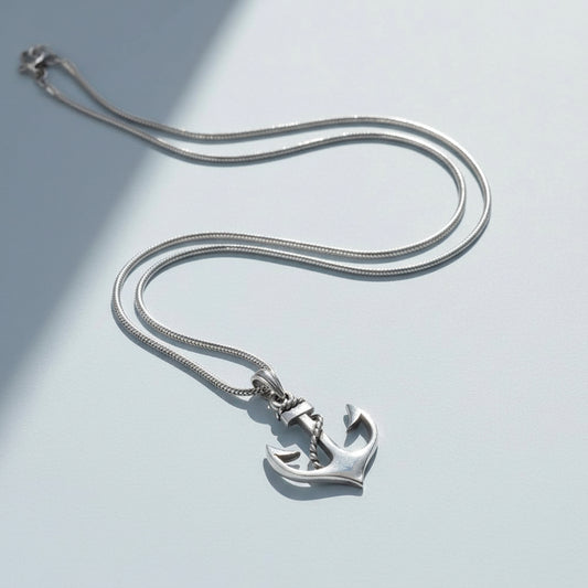 Deniz Çapası 925 Ayar Gümüş Kolye