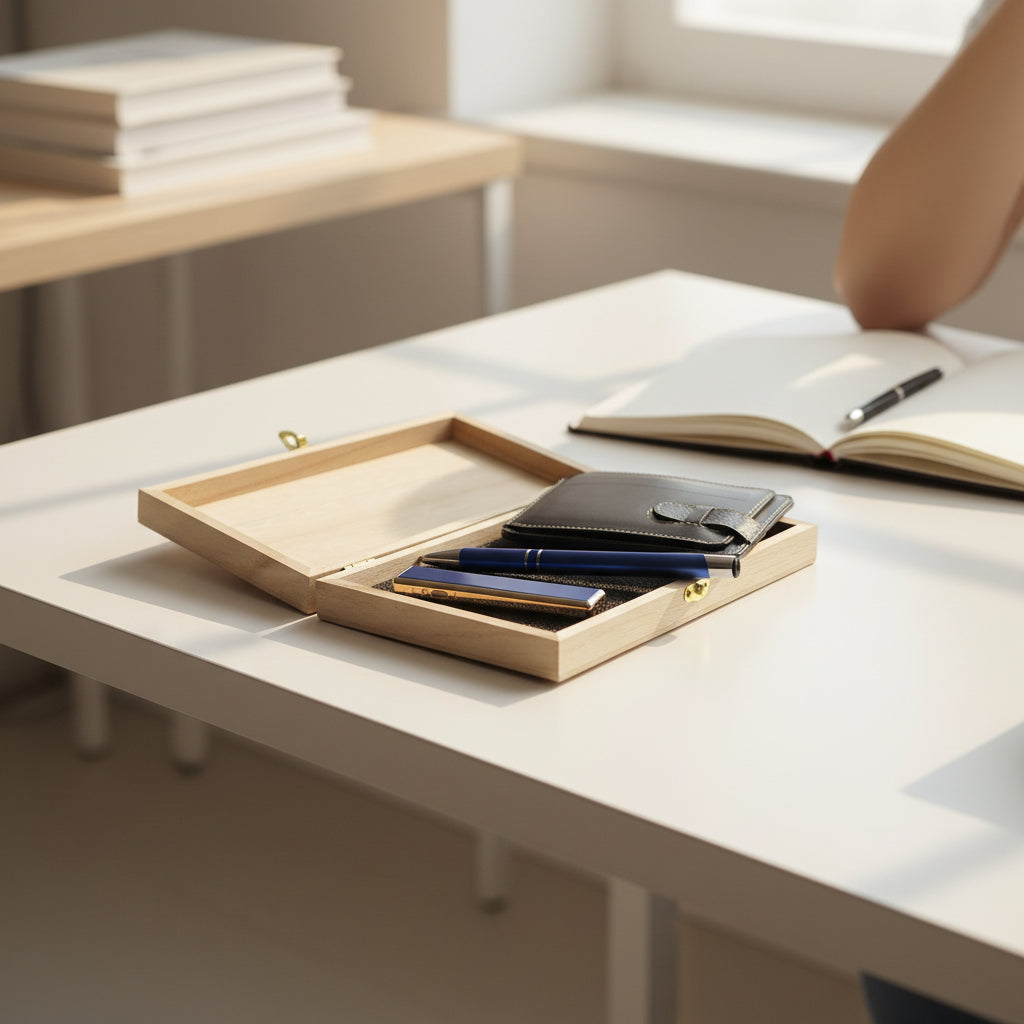 Kişiye Özel Deri Kartlık, USB Elektrikli Çakmak & Mavi Kalem Hediye Seti