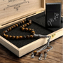 Personalized Tiger Eye Tasbih & Lighter Gift Set