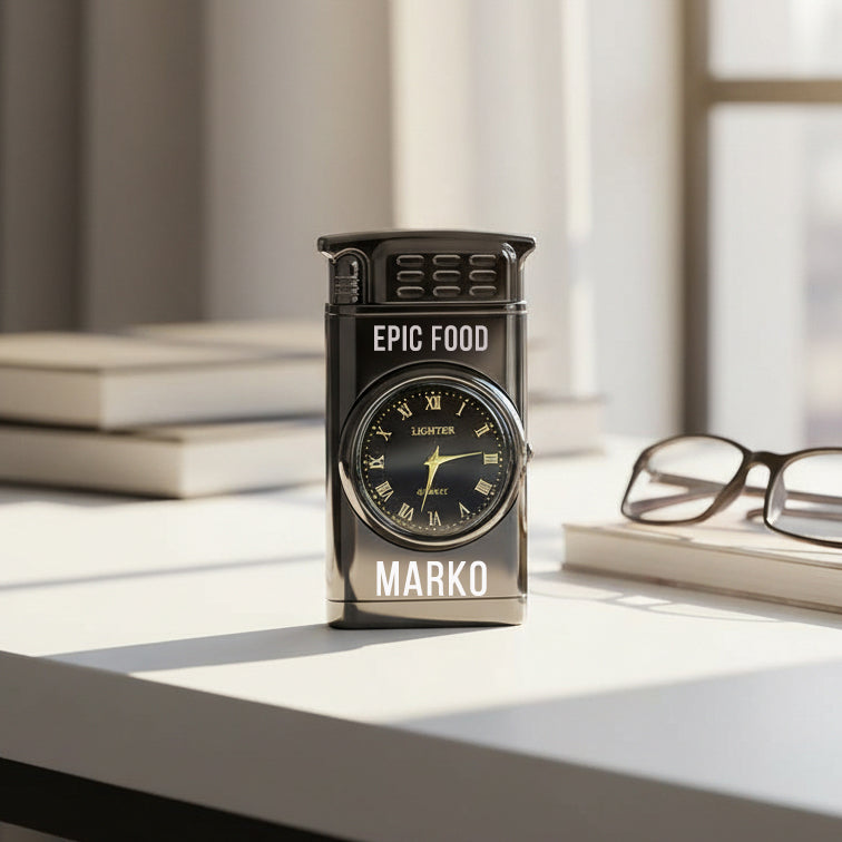 Personalized Lighter with  Clock