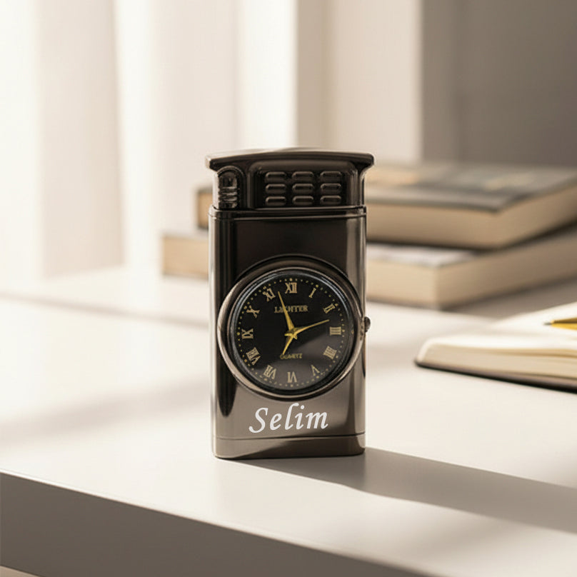 Personalized Lighter with  Clock