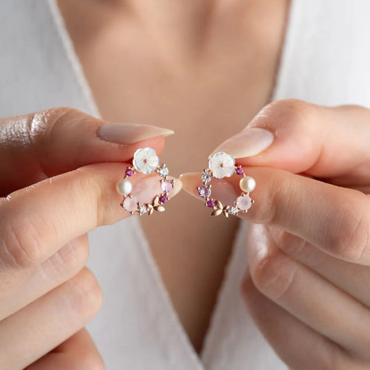 Blush Bloom – 925 Ayar Gümüş Küpe