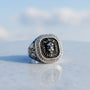 Men’s 925 Silver Ring with Lion Head Design