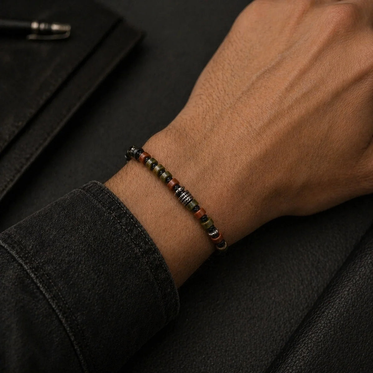 Unakit Makramee Herrenarmband | 925 Silber