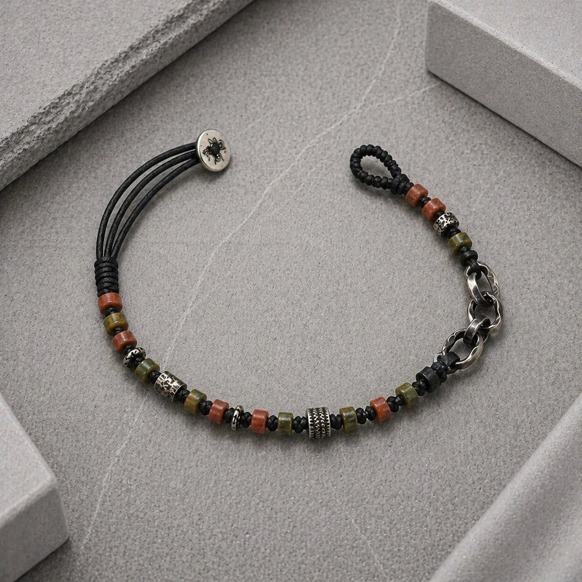 Unakit Makramee Herrenarmband | 925 Silber