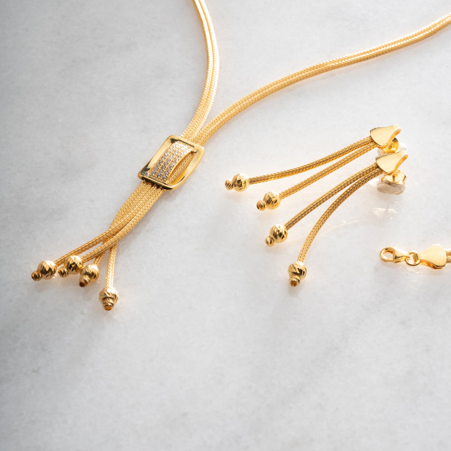 Elegant Loop 925 Ayar Gümüş Ayarlanabilir Takı Seti