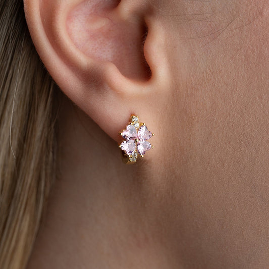 Boucles d’Oreilles Pink Clover