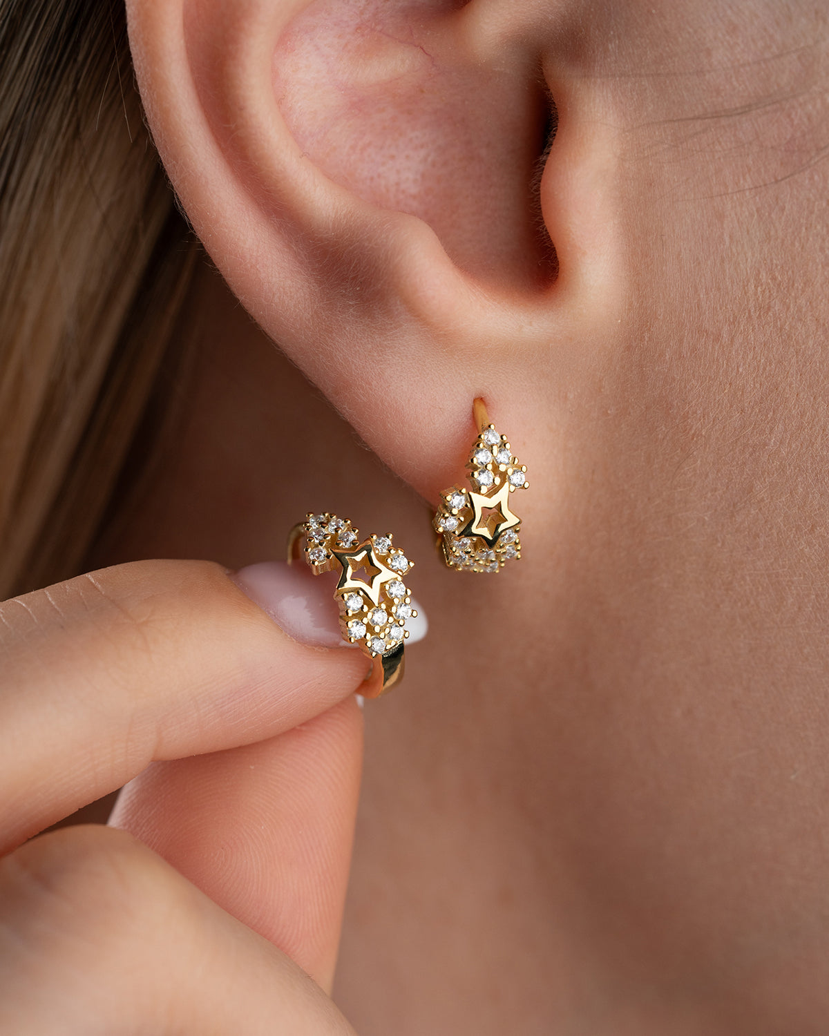 Star Earrings with Zirconia | 925 Sterling Silver