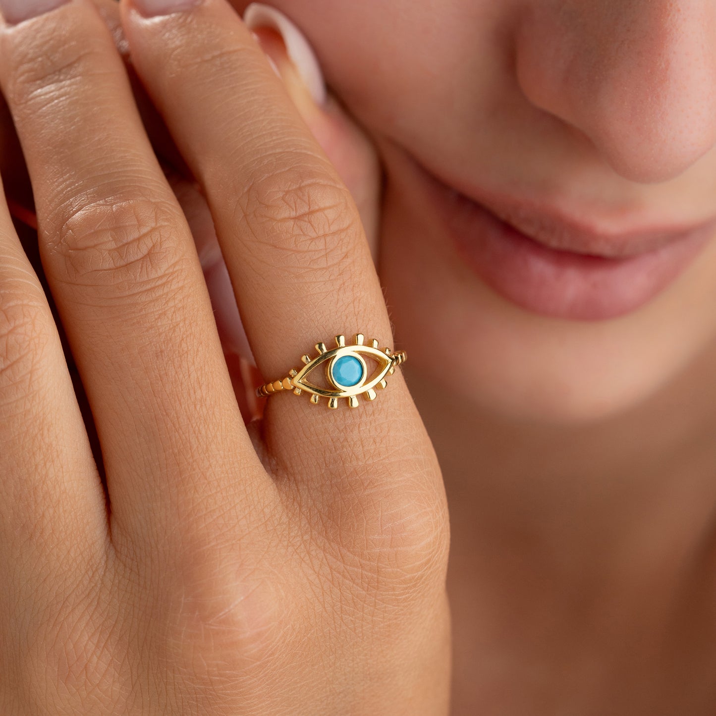Blue Aura Nazar Yüzük