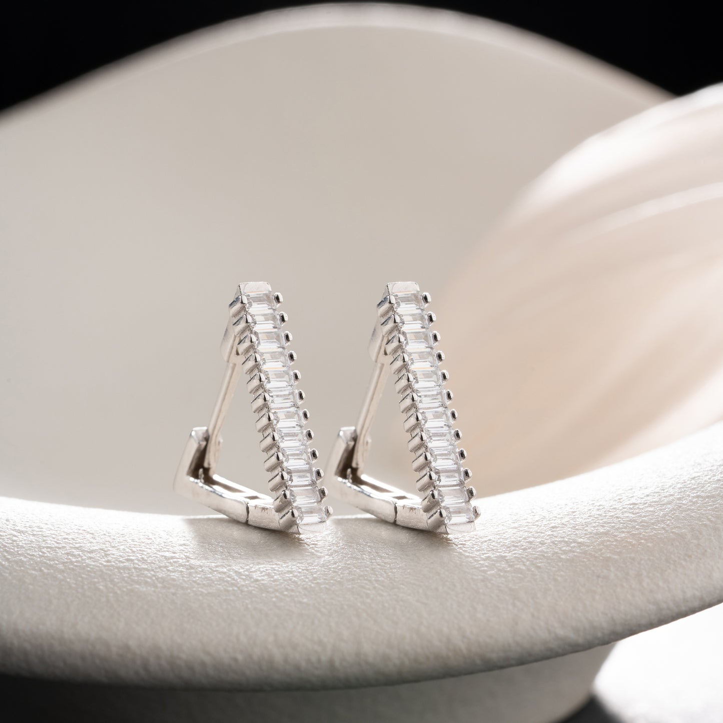 LUMI Baguette Earrings | 925 Sterling Silver