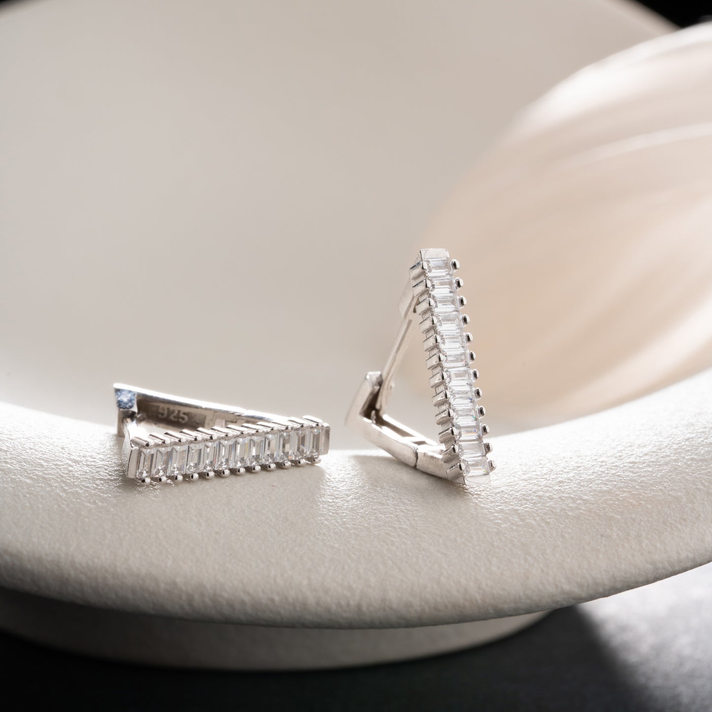 LUMI Baguette Earrings | 925 Sterling Silver