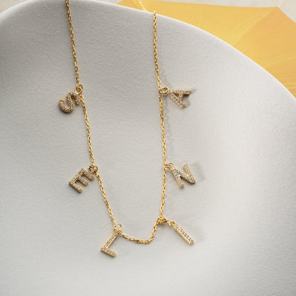 Collier prénom Aurora – Argent sterling 925 & Zircon