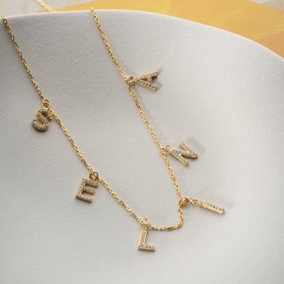 Collier prénom Aurora – Argent sterling 925 & Zircon