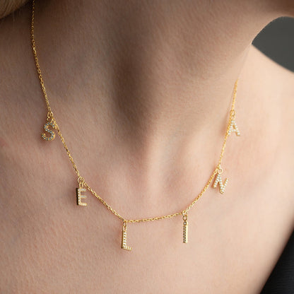 Collier prénom Aurora – Argent sterling 925 & Zircon