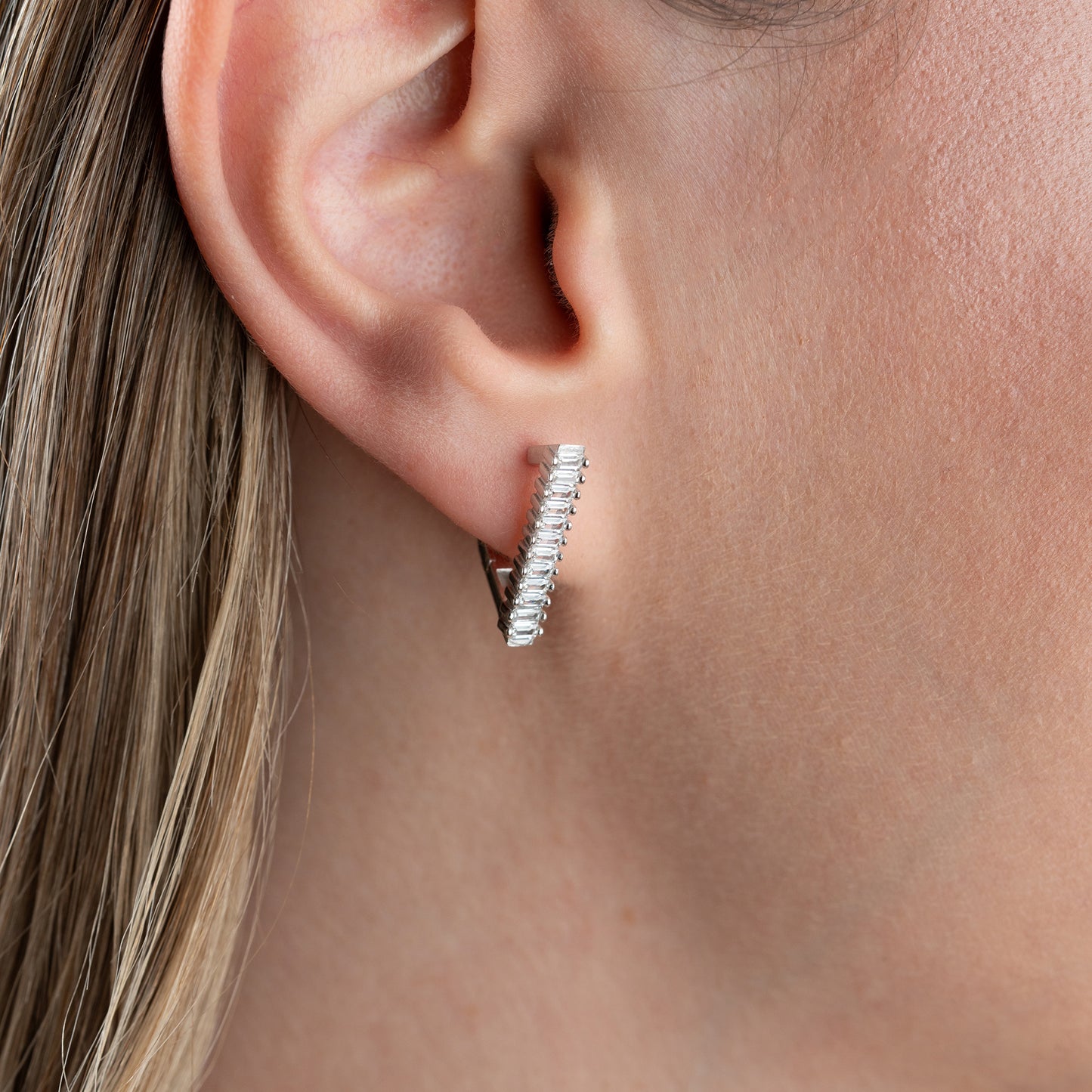 LUMI Baguette Earrings | 925 Sterling Silver