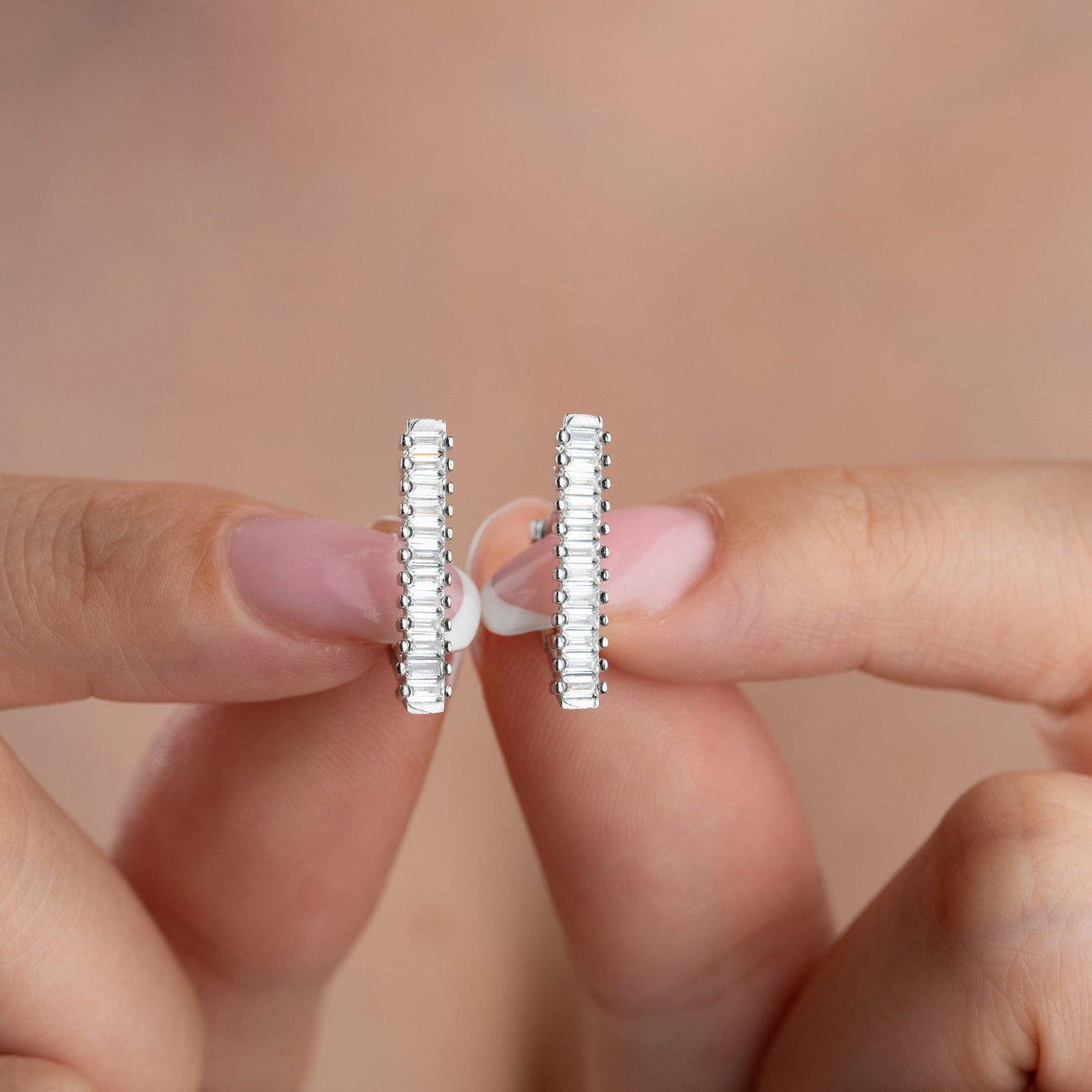 LUMI Baguette Earrings | 925 Sterling Silver