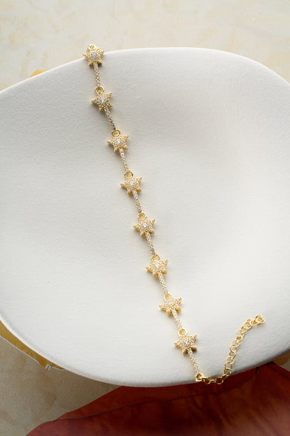 Yıldız Taşlı Bilezik – 925 Ayar Gümüş