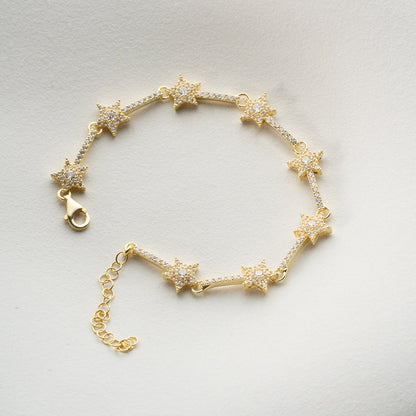 Yıldız Taşlı Bilezik – 925 Ayar Gümüş