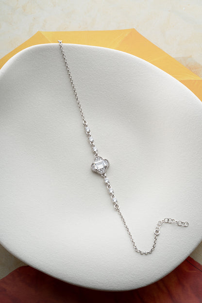 925er Silberarmband mit Zirkonsteinen