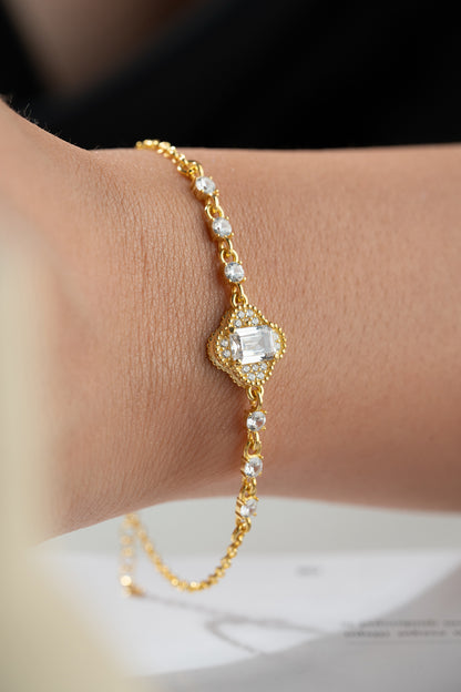 925er Silberarmband mit Zirkonsteinen