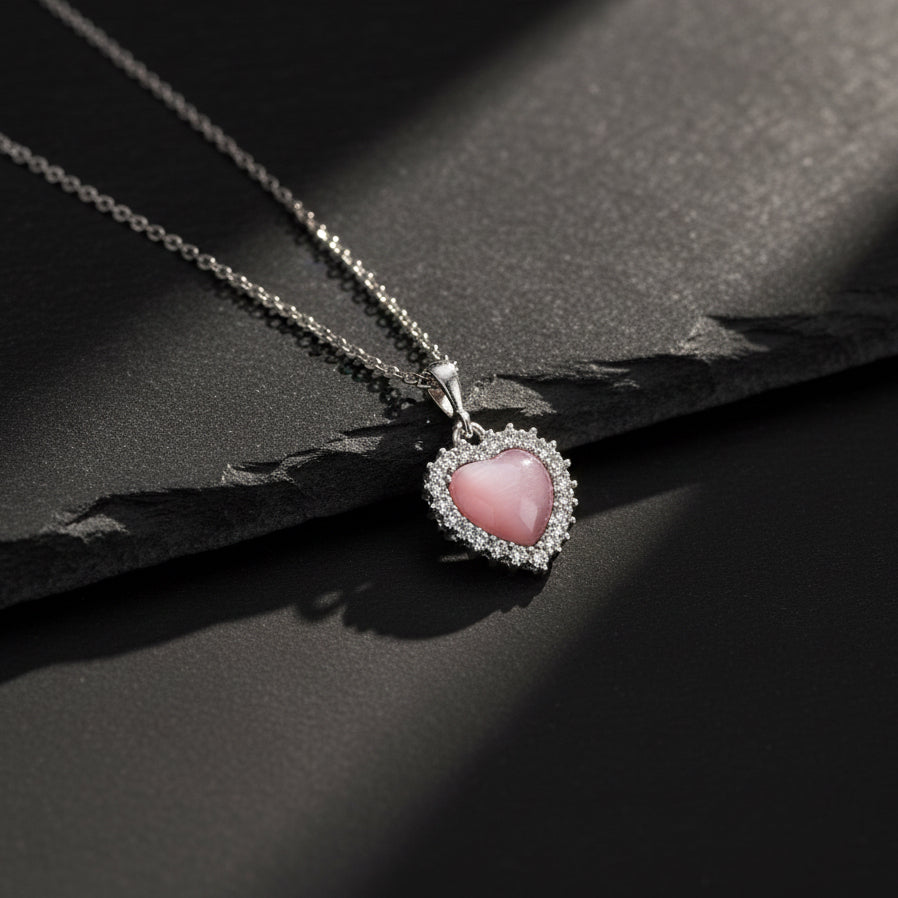 Heart Love Necklace - 925 Sterling Silver