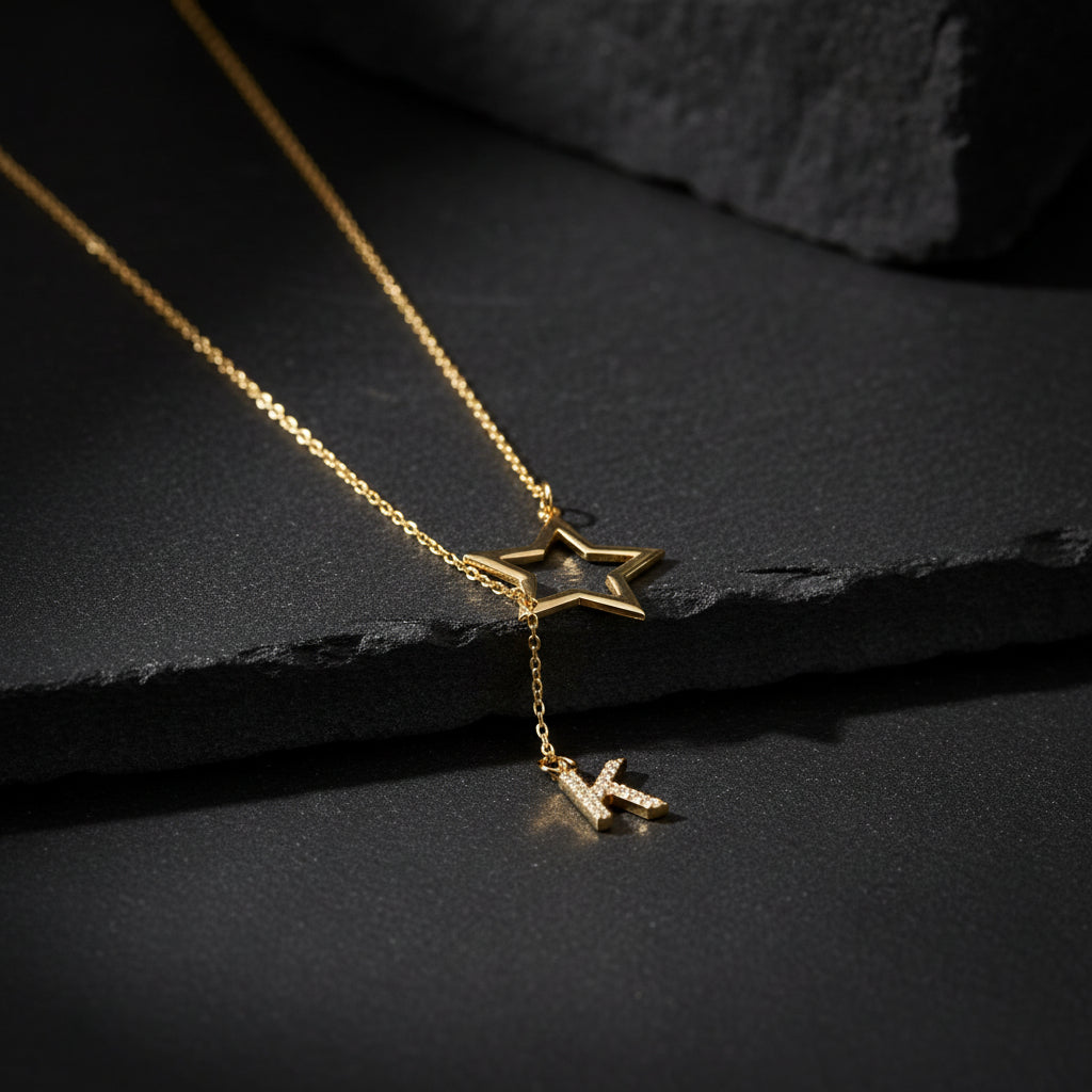 Starry Initial Yıldızlı Harf Kolye