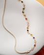 Colored Stone Chain Necklace - 925 Sterling Silver - Rainbow Shine