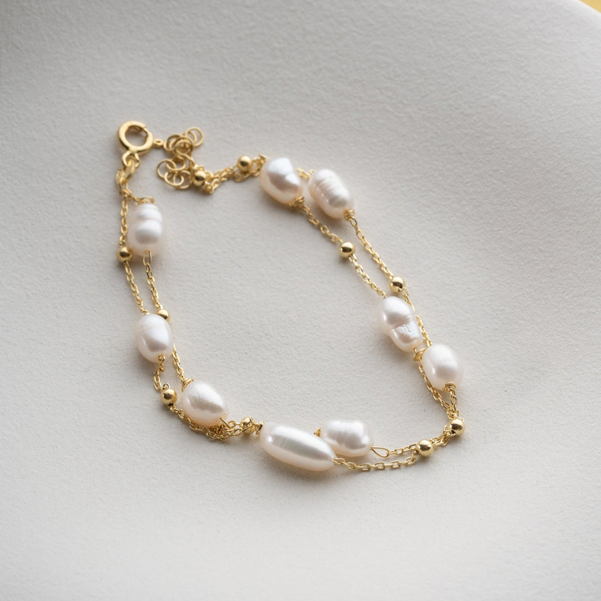 Bracelet avec perles - 925 argent sterling