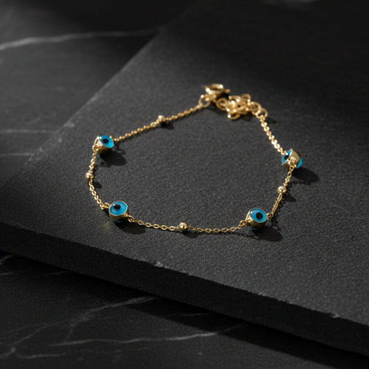 Blue Aura Nazar Bilezik – 925 Gümüş