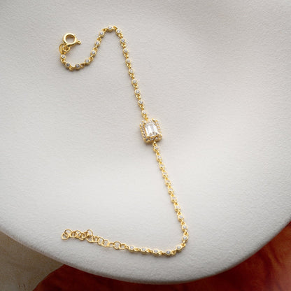 925 Ayar Gümüş Baget Taşlı Bileklik