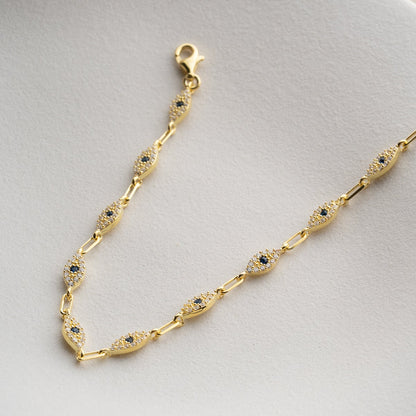 Bracelet Blue Aura Nazar - 925 Silver