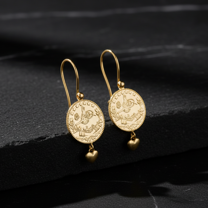 Boucles d'oreilles Sultanie - 925 argent sterling - motif ottoman