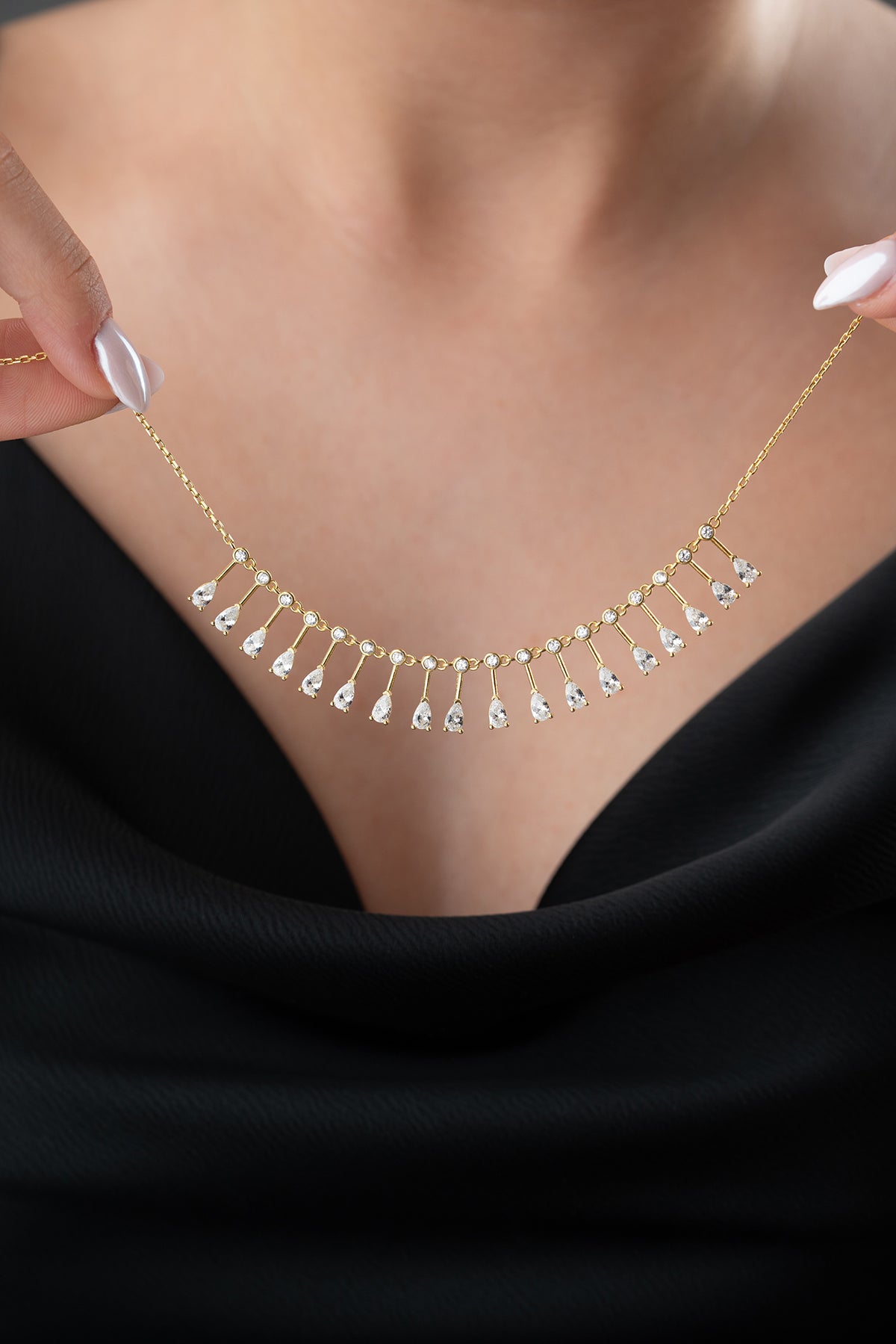 Aurelia Halskette – 925 Sterling Silber – Funkelnde Eleganz