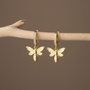 Queenbee gold -plated bee earrings