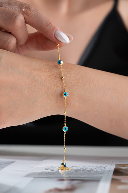 Bracelet Blue Aura Nazar - 925 Silver