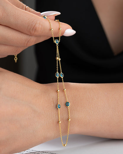 Blaue Aura - Evil Eye Beaded Shahmeran