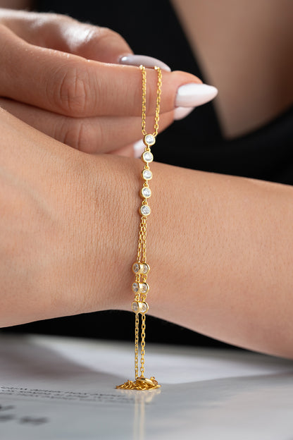 Pierre ronde détaillée en or şahmeran