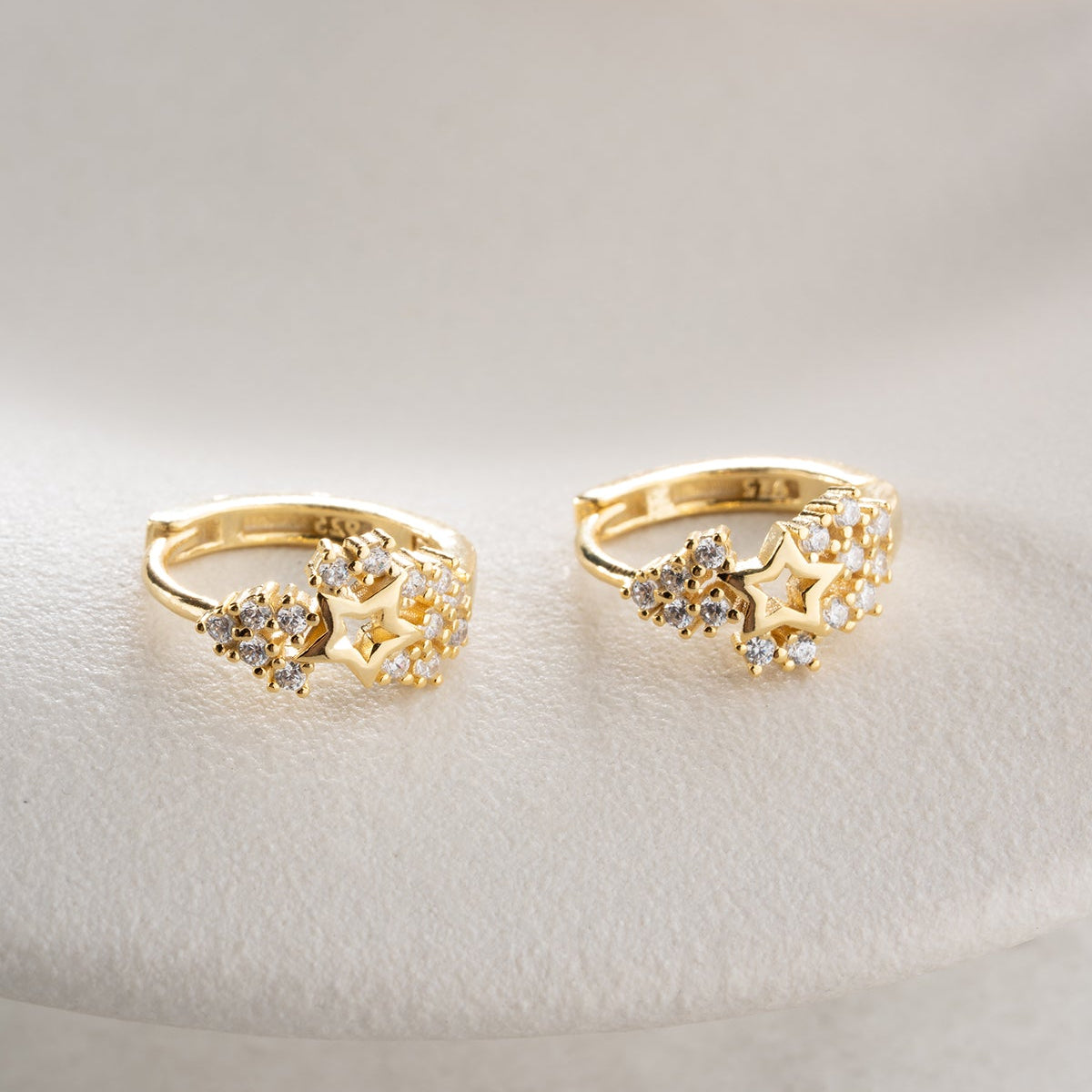 Star Earrings with Zirconia | 925 Sterling Silver
