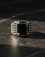 Herrenring mit Schwarzem Zirkon | 925 Silber