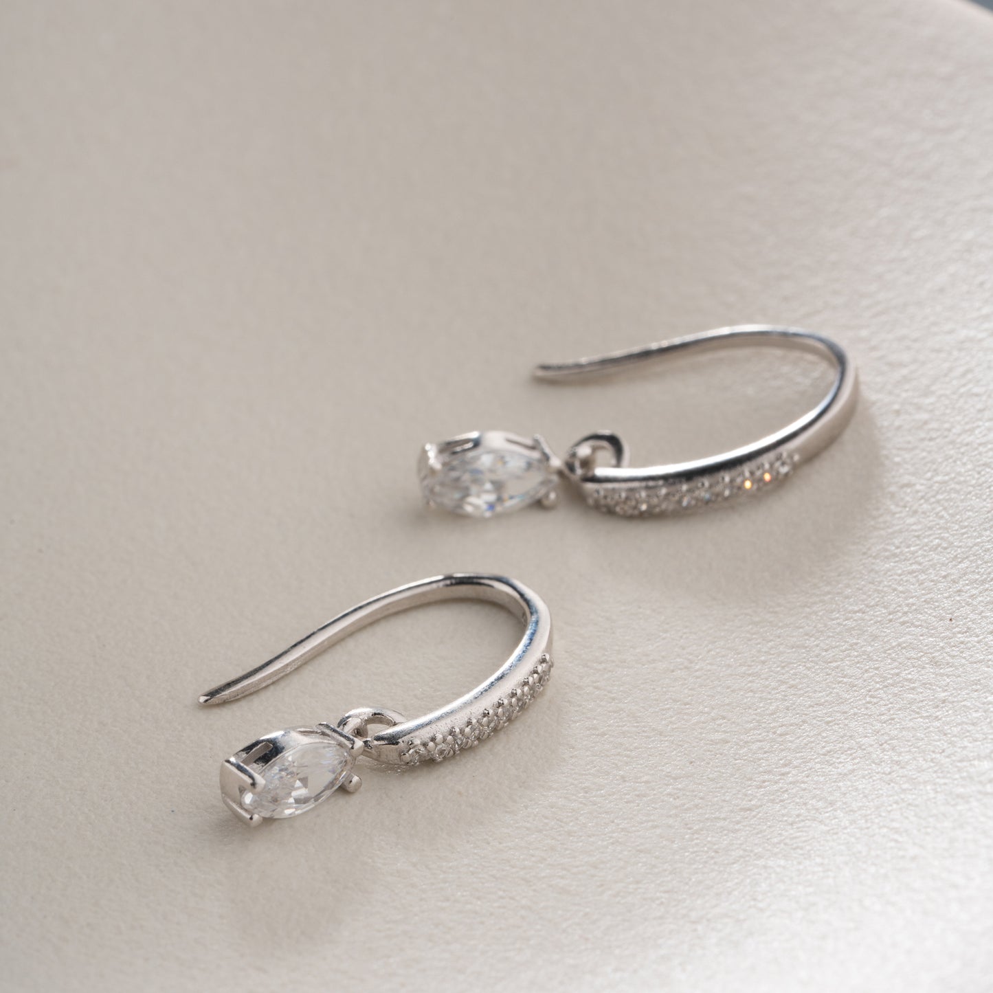 Marquise Zirkonia Ohrringe | 925 Silber