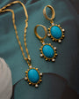 Turquoise Aura Taşlı Takı Seti | 925 Ayar Gümüş