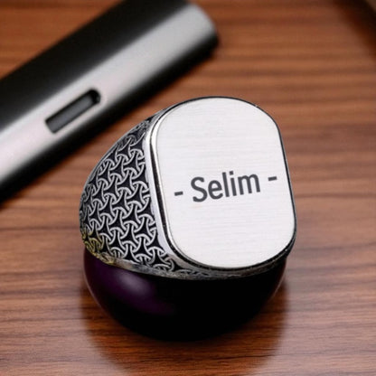 925 Ayar Gümüş isimli Erkek Yüzük -3