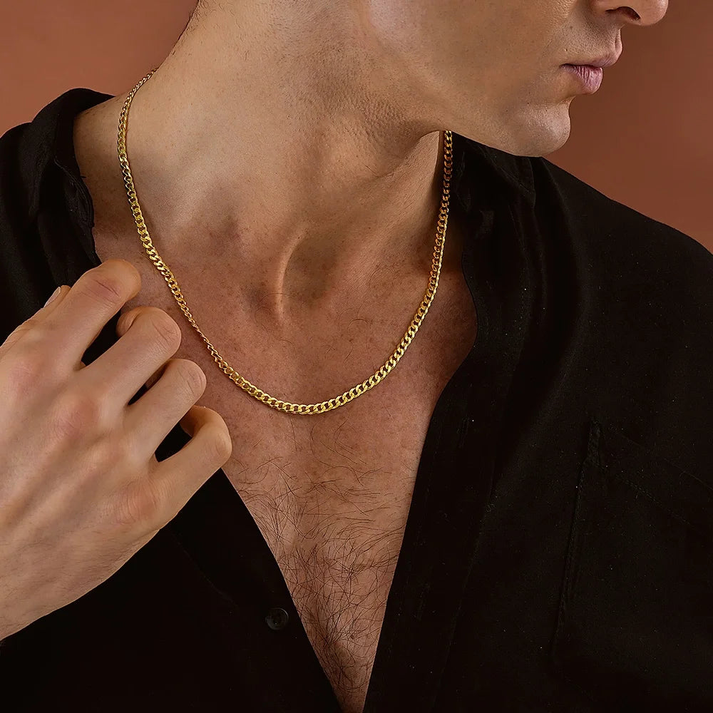 925 Ayar Gümüş 4 MM Gurmet Zincir Unisex Kolye