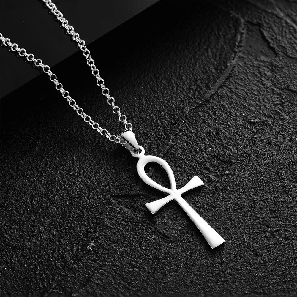 925er Silber Unisex Kette mit Ankh Symbol