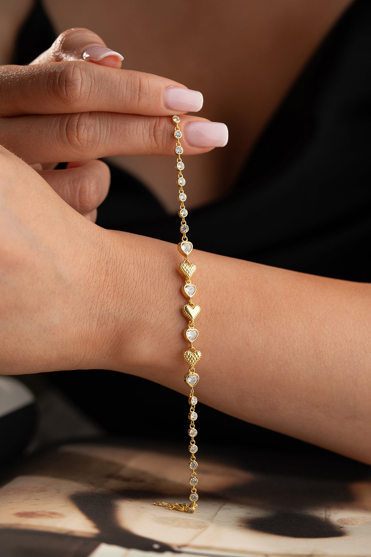 Love Heart Stone Bracelet