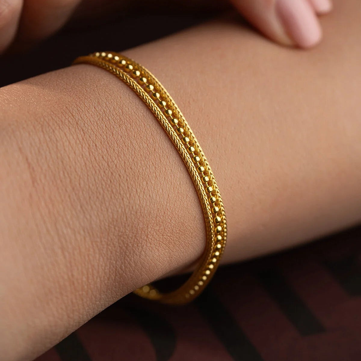 Fine Beaded Bracelet | 925 Sterling Silver Gold Plated