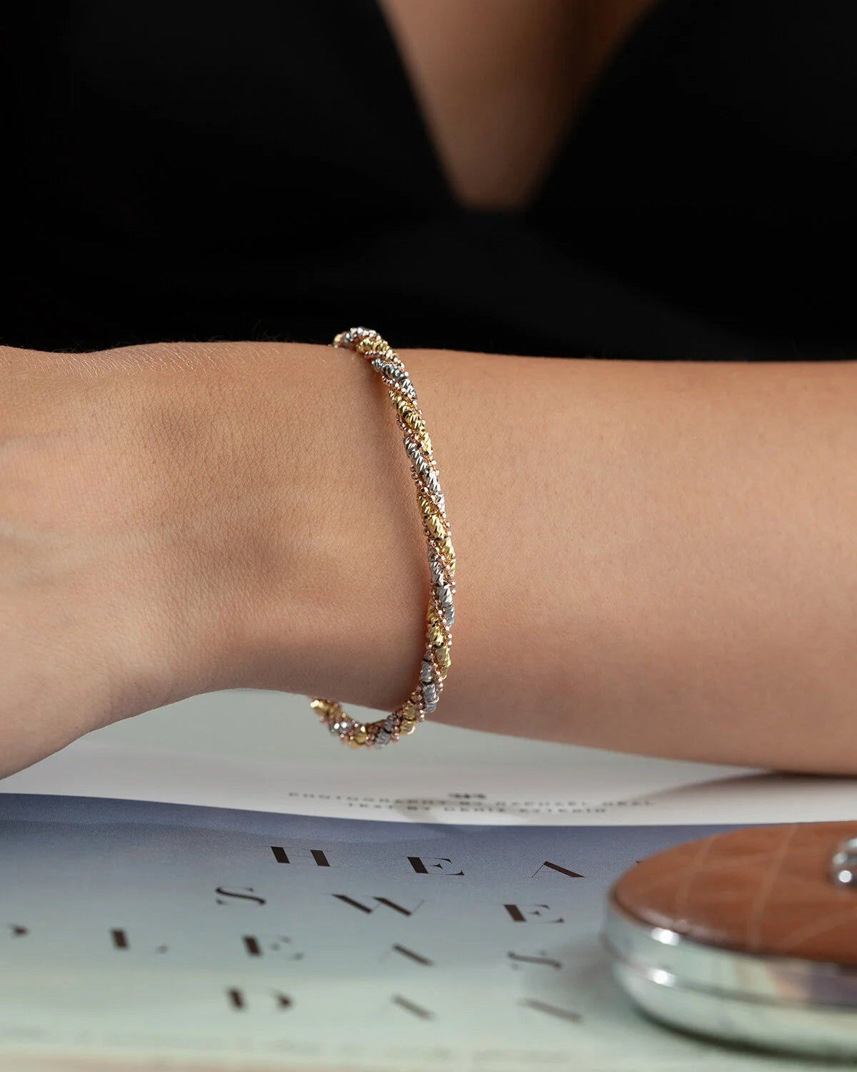 Dorika Bracelet | Three-Tone 925 Sterling Silver